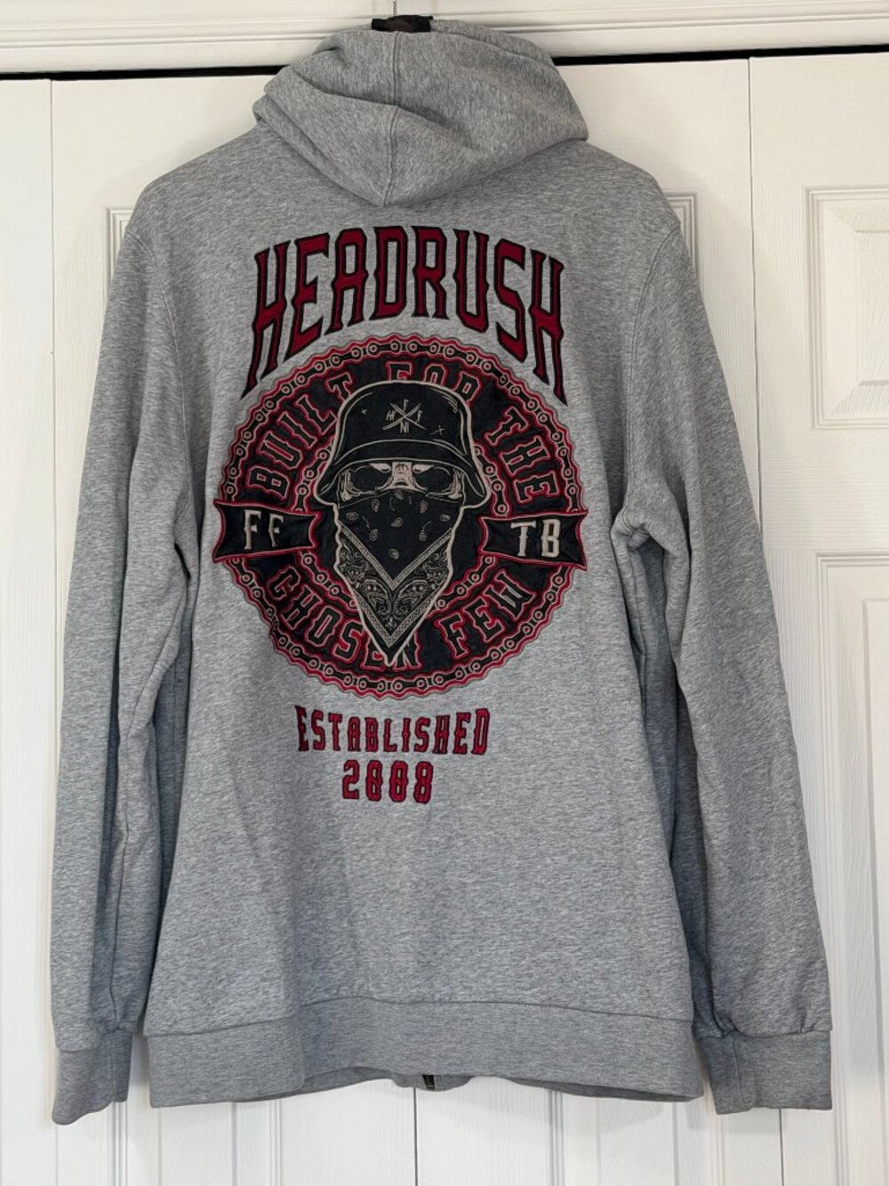 Headrush Heather Grey Zip-Up Hoodie